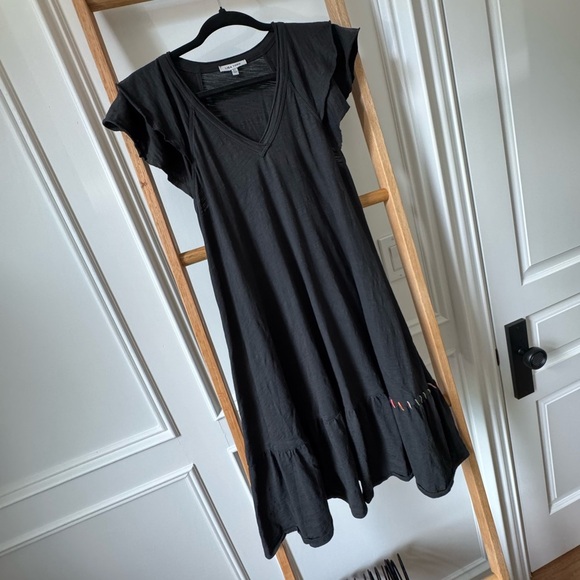Lisa Todd Short SleeveFree Frills Flutter Sleeve Dress - Black - Size XS - EUC - Picture 2 of 11